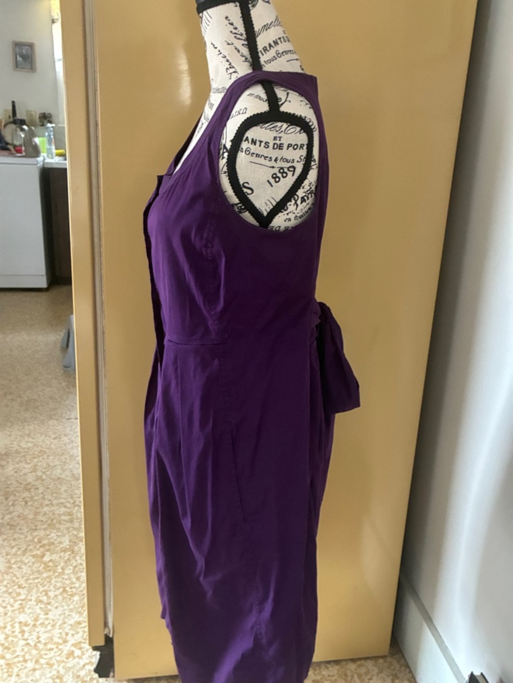 Theory Purple Button-Front Midi Dress - Picture 3 of 6